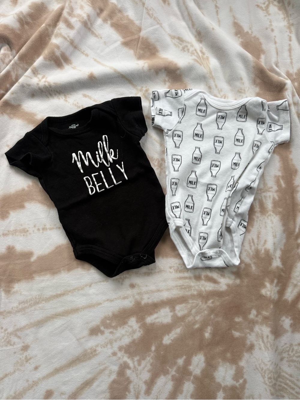 Fun Milk Onesies 6-9M